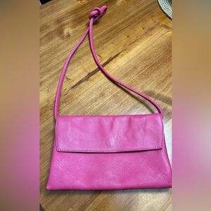 Free People Nicola Leather Clutch/ Crossbody Pink  Leather Women's Bag